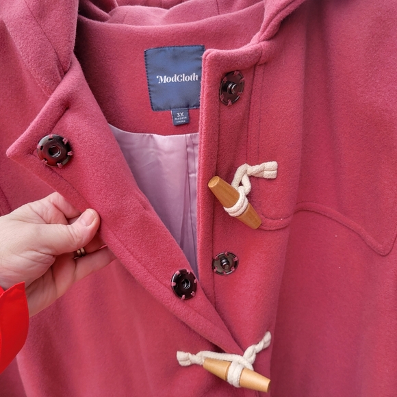💥💥SOLD💥💥💥Modcloth Rose Duffle Coat - Picture 6 of 11